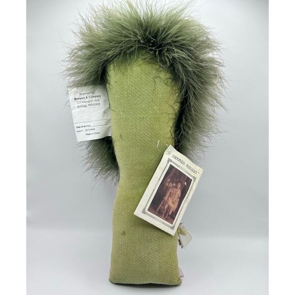 2001 Carmen Manago Green & Lavender Pillow Lady Gardener Home Decorative - Picture 5 of 8